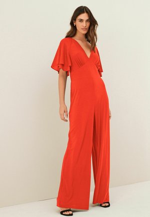 FLUTE SLEEVE - Lühikeste varrukatega bodi - red