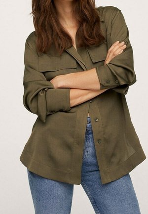 Button-down blouse - brown