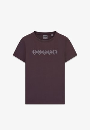 Guess, T-SHIRT MIT STRASS-LOGO - T-shirt con stampa - braun