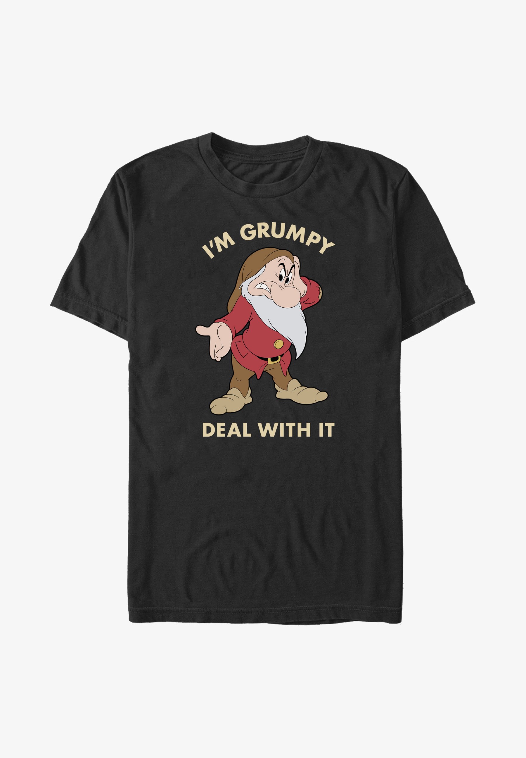 Disney SNOW WHITE GRUMPY DEAL T-shirt con stampa black/nero