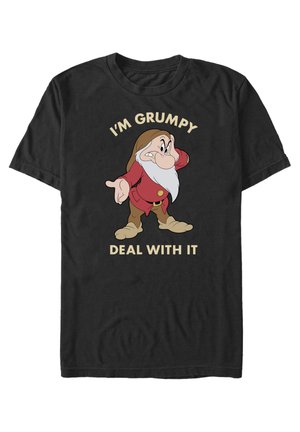 SNOW WHITE GRUMPY DEAL - Print T-shirt - black