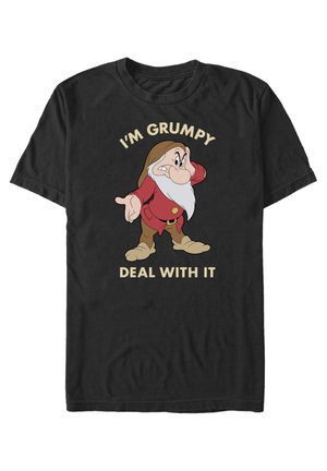 SNOW WHITE GRUMPY DEAL - T-shirt med print - black