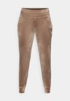 MID RISE SLIM FIT JOGGER TWO TONE RHINESTONE LOGO - Treniņtērpa apakšdaļas - taupe