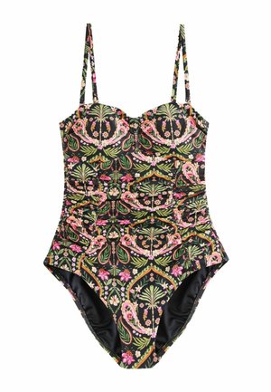 TUMMY CONTROL PETITE - Plavky - black pink paisley