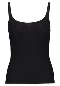 SOFTSTRETCH TOP MIT SPAGHETTITRÄGERN - Spodnja majica - black