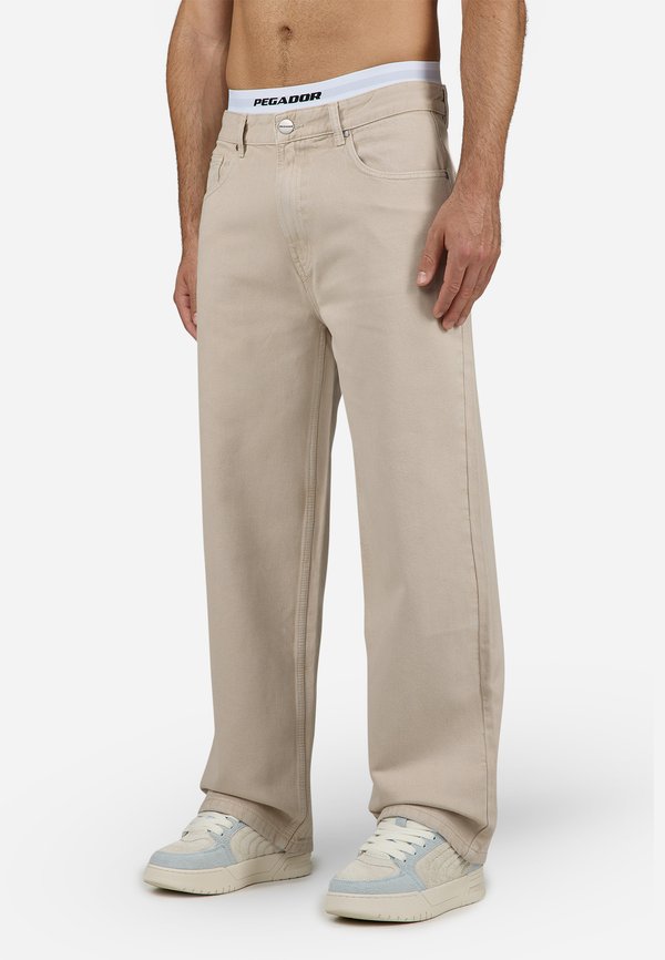 DAREL WIDE - Relaxed fit jeans - washed light beige