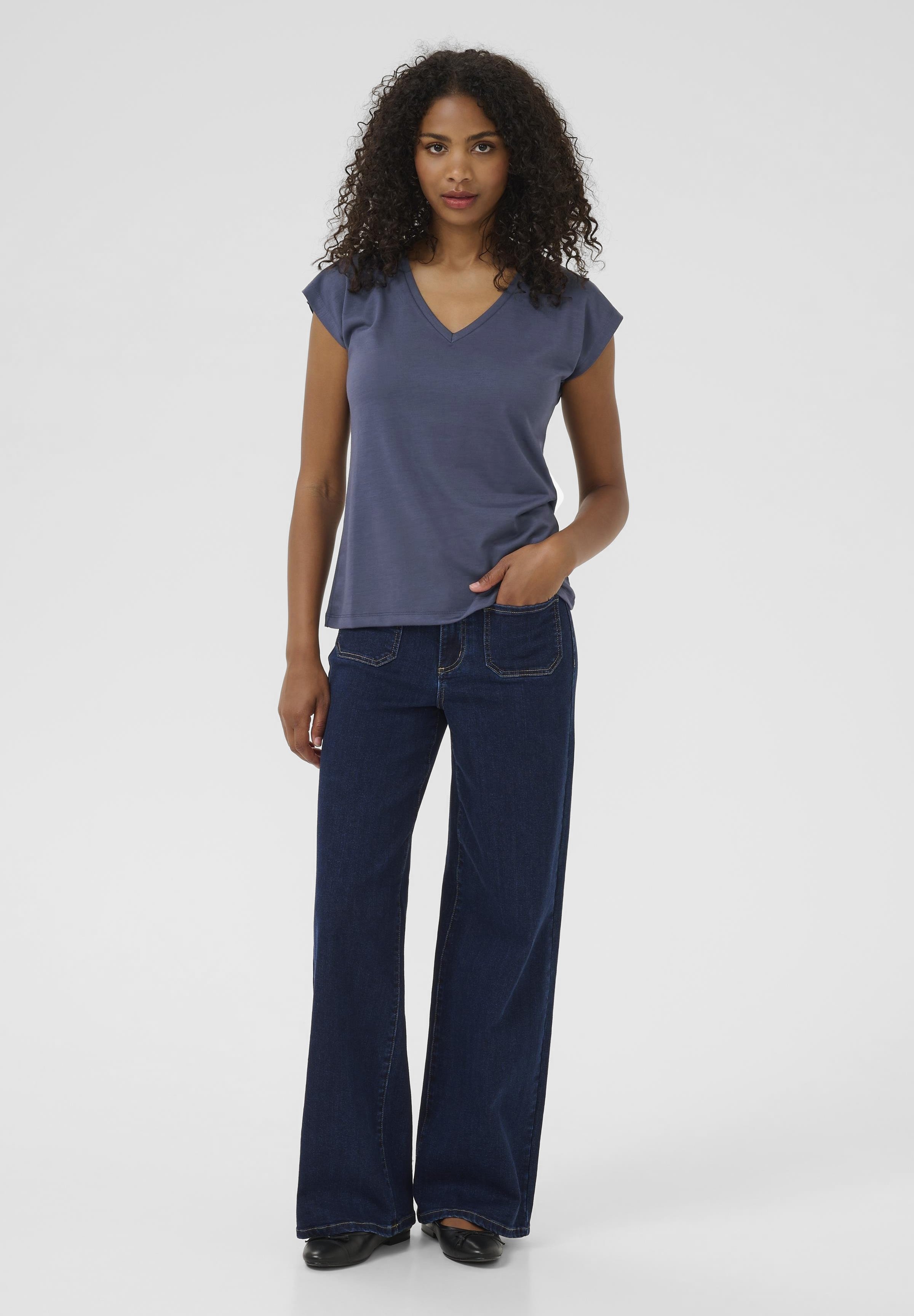 Kaffe KALISE - T-shirt basic - midnight marine/donkerblauw