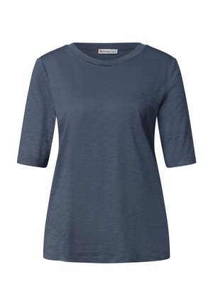 Street One, BASIC SOLID-COLOR CREW-NECK T-SHIRT - T-shirt basic - ashen blue