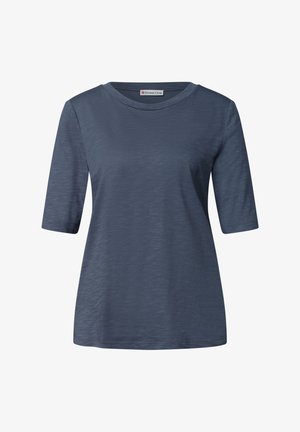 Street One, BASIC SOLID-COLOR CREW-NECK T-SHIRT - T-shirt basique - ashen blue
