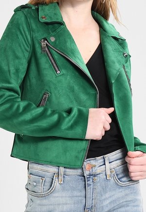 Imitatieleren jas - dark green