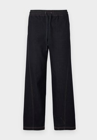 JDYRICKY MIDWAIST  - Wide leg - dark blue denim
