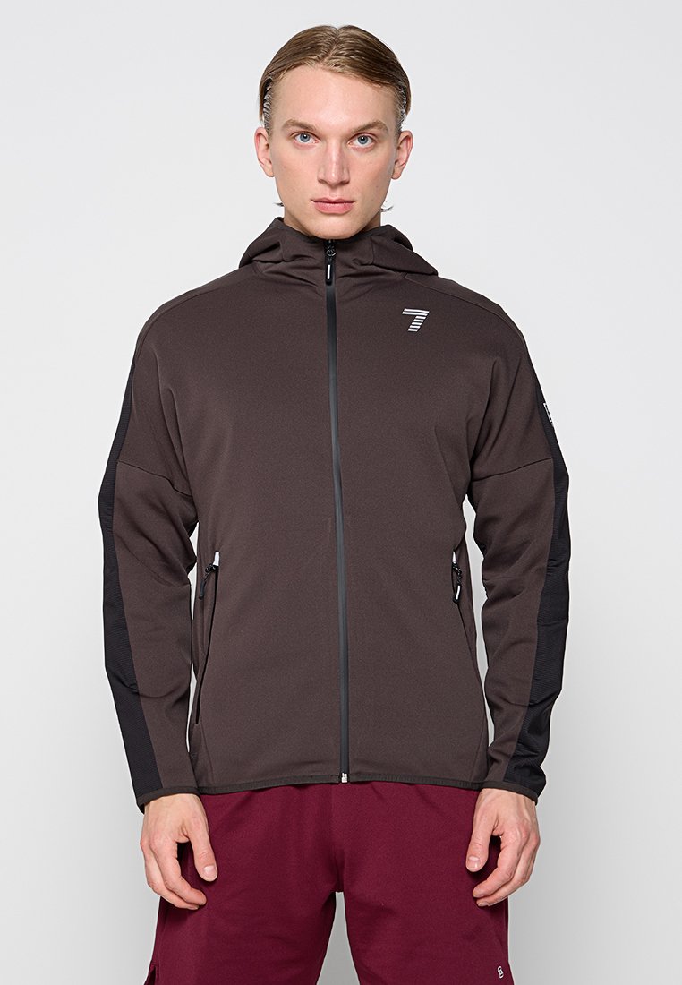 EA7 Emporio Armani Sweater met rits bruin EA7 Emporio Armani Sweater met rits bruin