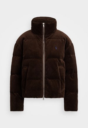 QUILTED CORDUROY DOWN JACKET - Down jacket - dark beech