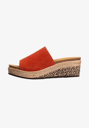 Heeled mules - rot