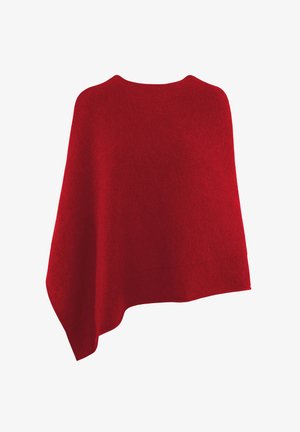 Giesswein MERINO LAMBSWOOL PONCHO - Cape - flammenrot