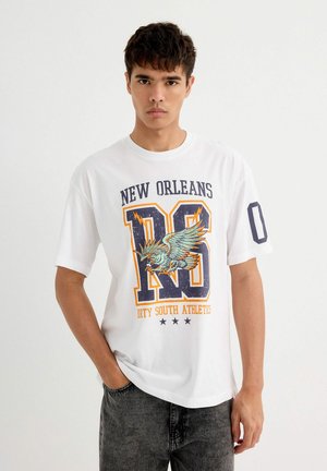 INSIDE MANGA CORTA NEW ORLEANS - Camiseta estampada - blanco