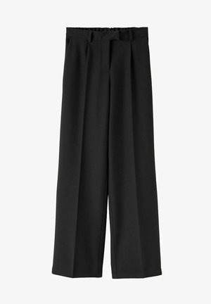 WIDE LEG - Trousers - black