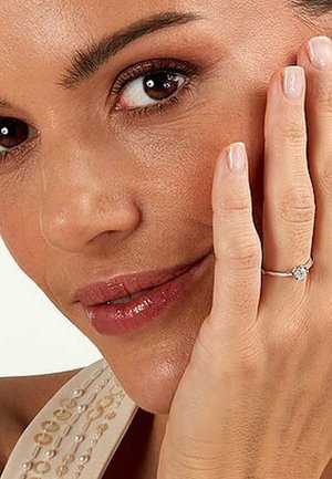 CHRIST Ring - weißgoldfarben