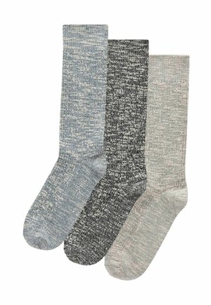 SLOUCHY ANKLE 3 PACK - REGULAR FIT - Strumpor - blue grey