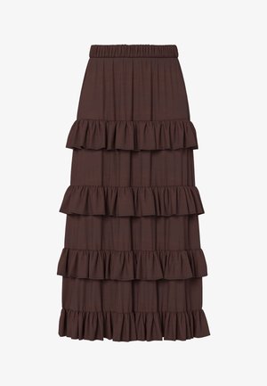 YAS, MAXI SKIRT YASWIMA HW - Jupe trapèze - coffee bean