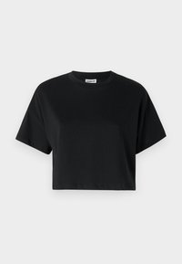 NMALENA O NECK SEMICROP - T-paita - black