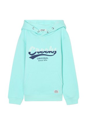 AMERICAN INSPIRATION FASHION COOL EASY MIT KAPUZE UND TASCHE - Kapuzenpullover - bleu turquoise