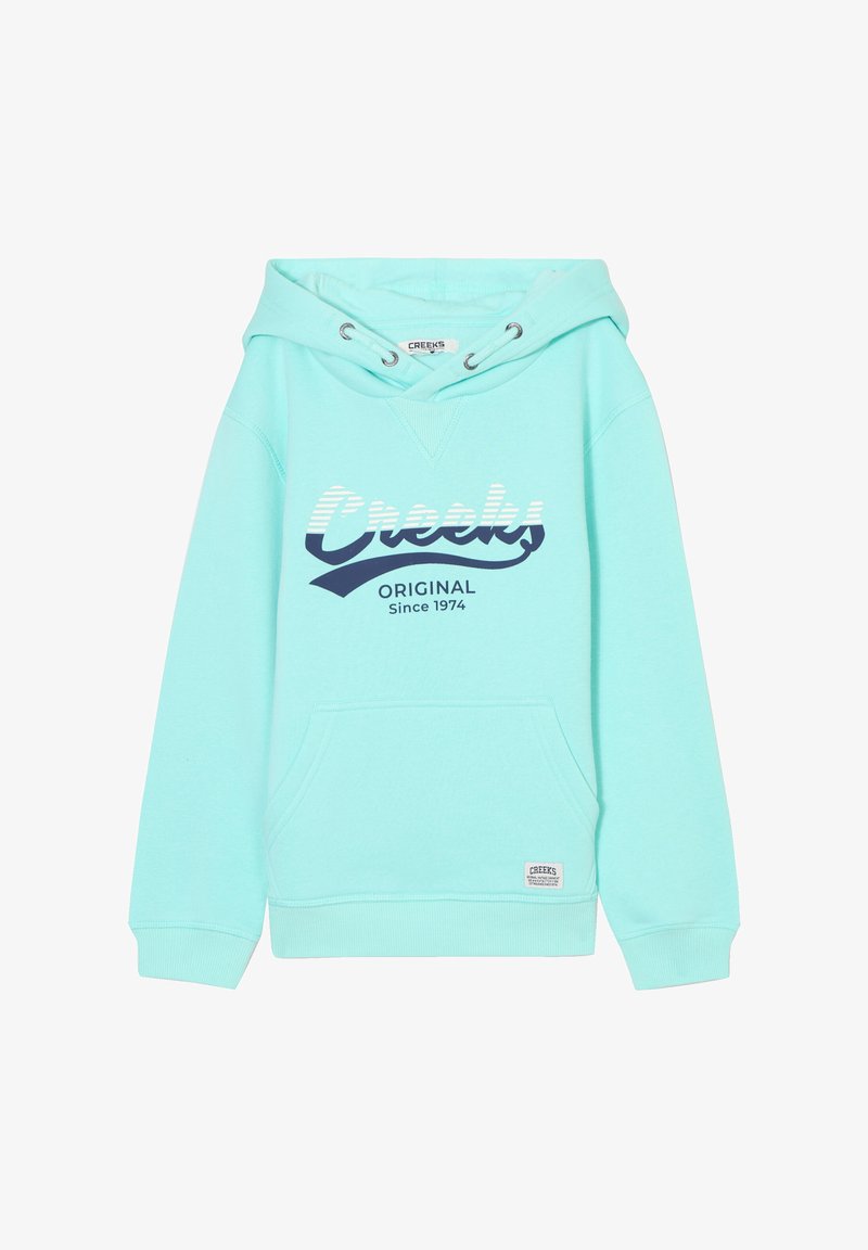 Creeks AMERICAN INSPIRATION FASHION COOL EASY MIT KAPUZE UND TASCHE - Jersey con capucha - bleu turquoise