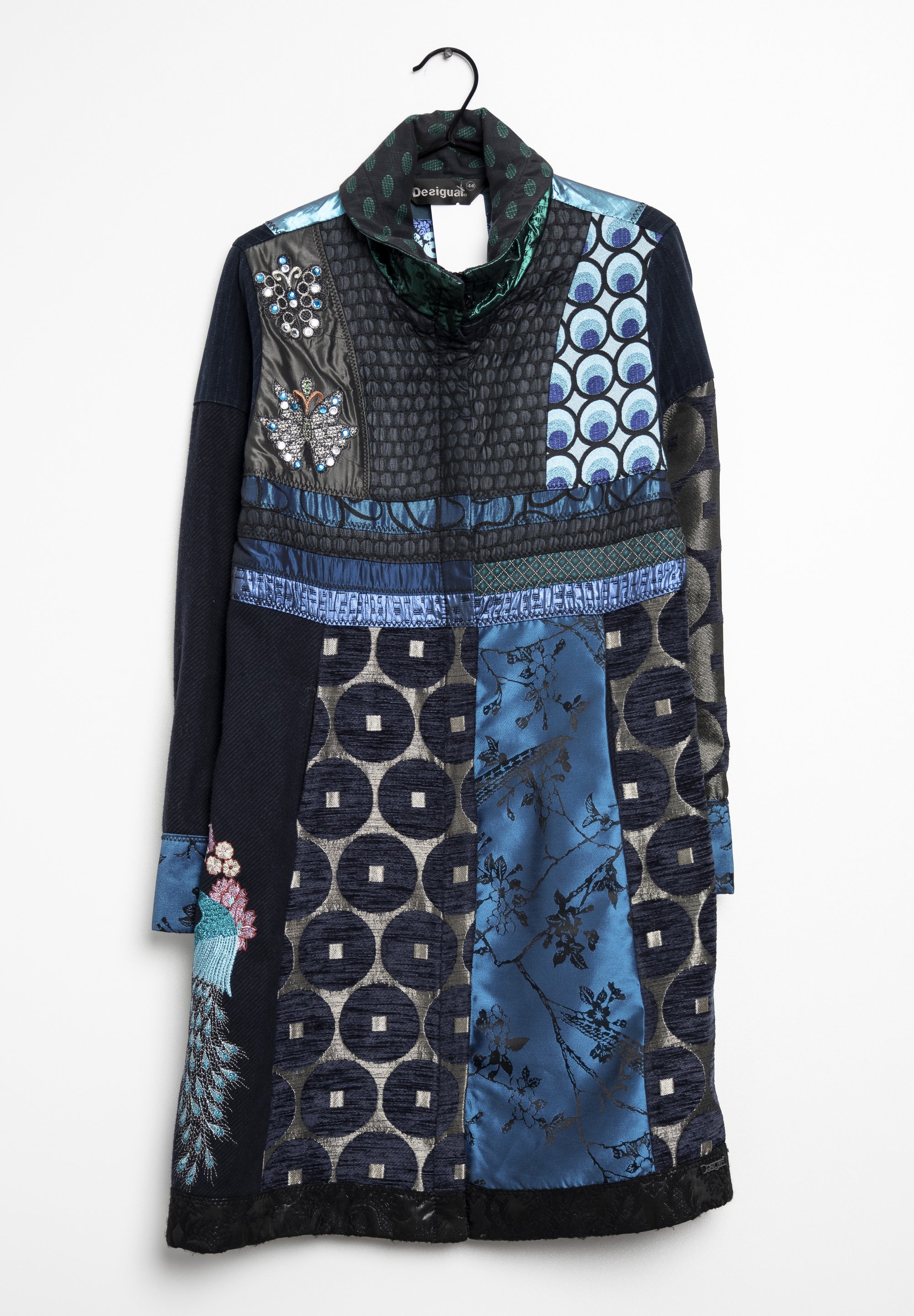 Desigual Abrigo corto black/azul (Segunda mano)