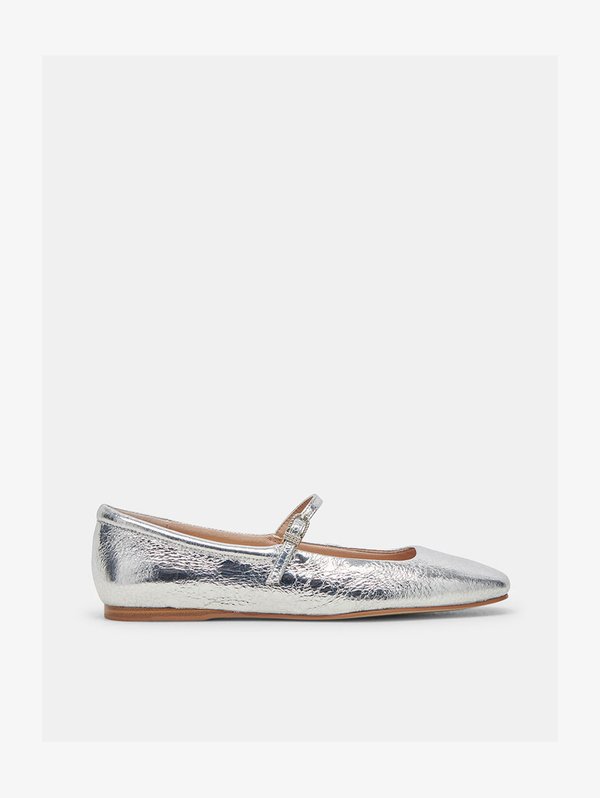 REYES - Ankle strap ballet pumps - silver