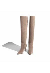 Scarosso CARRA - Laarzen met hoge hak - taupe suede