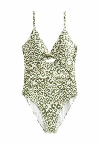 Next TUMMY SHAPING CONTROL  - Baddräkt - cream khaki green leopard