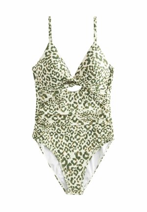 TUMMY SHAPING CONTROL  - Maillot de bain - cream khaki green leopard