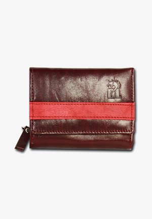 DrachenLeder Geldbörse - rot/dunkelrot