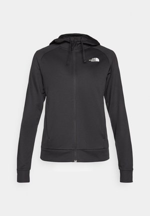 The North Face REAXION HOODED FULL ZIP JACKET - Camisola com fecho - black heather