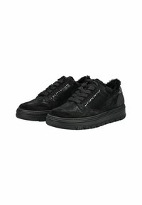 Paul Green Baskets basses - soft suede glossy antic black