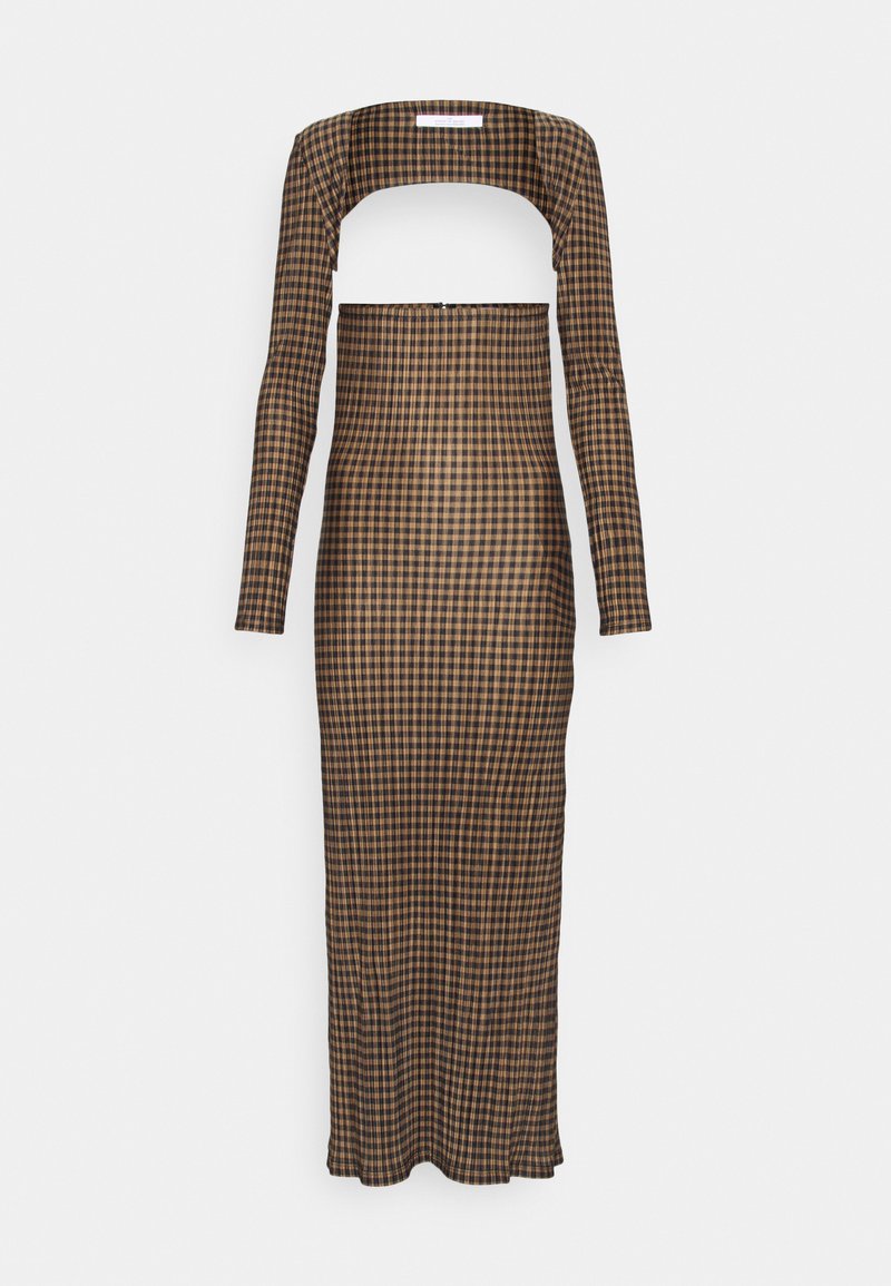 ROKH Etui-jurk bruin