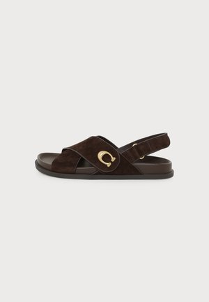 COACH SCULPTED SANDAL - Sandali con plateau - chocolate