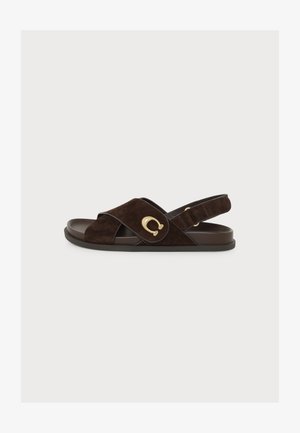 COACH, SCULPTED SANDAL - Plateausandaler - chocolate