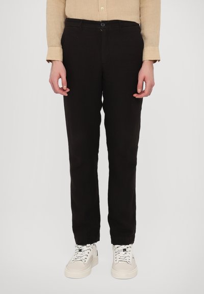 120% Lino MEN PANT - Stoffhose - black