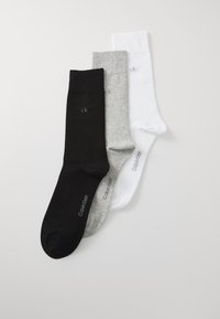 MEN 3 PACK - Socks - white/light grey melange/black