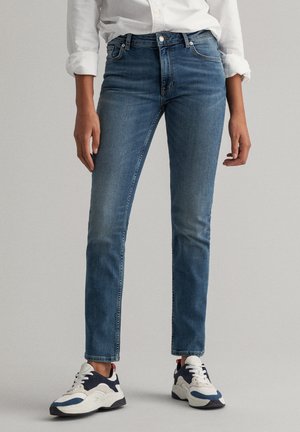 Jeansy Slim Fit - mid blue vintage