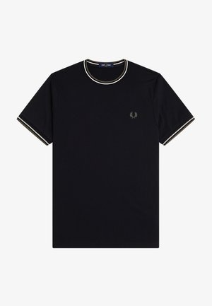 Fred Perry, TWIN TIPPED - Обикновена тениска - blk/ecr/lrlwgren