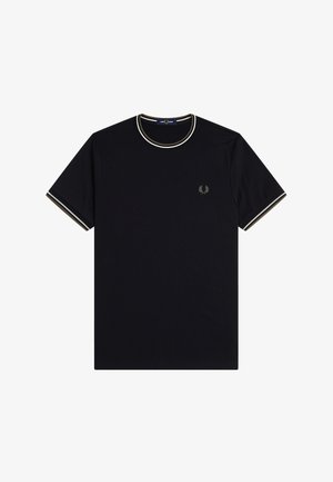 Fred Perry, TWIN TIPPED - T-Shirt basic - blk/ecr/lrlwgren
