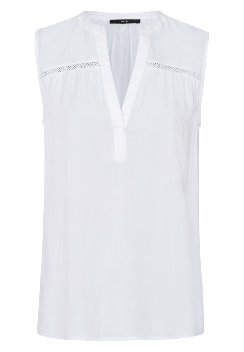 Damen T-Shirts | zero MIT V-AUSSCHNITT Bluse white/weiß - HA25814 Damen T-Shirts | zero MIT V-AUSSCHNITT Bluse white/weiß - HA25814