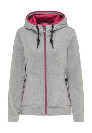 myMo ATHLSR, Sweat zippé - grau melange dunkelpink