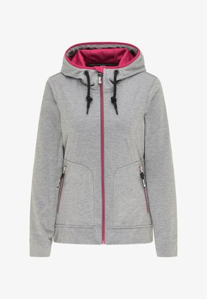 myMo ATHLSR, Sweat zippé - grau melange dunkelpink