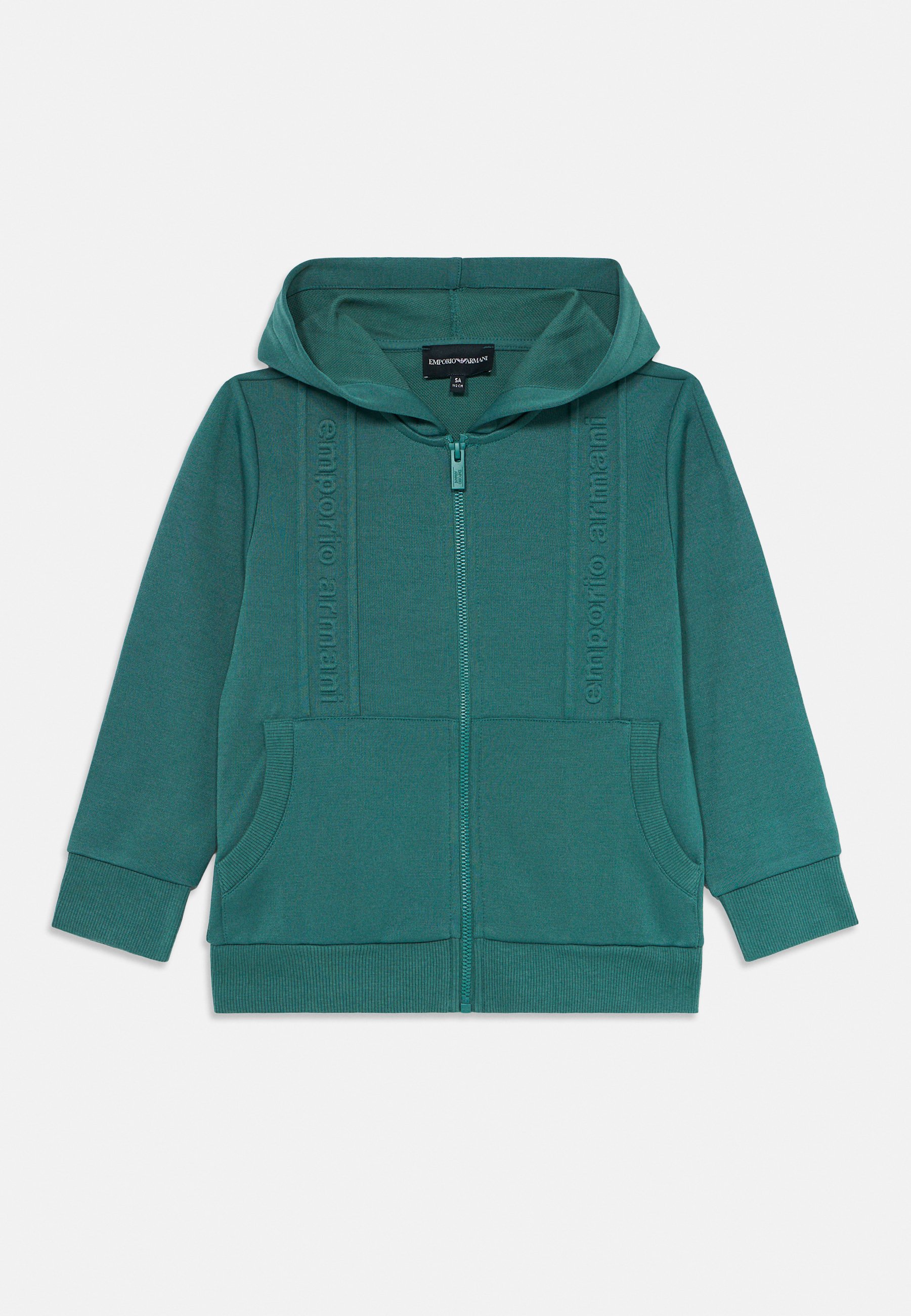 Emporio Armani UNISEX Felpa con cappuccio silver pine/verde