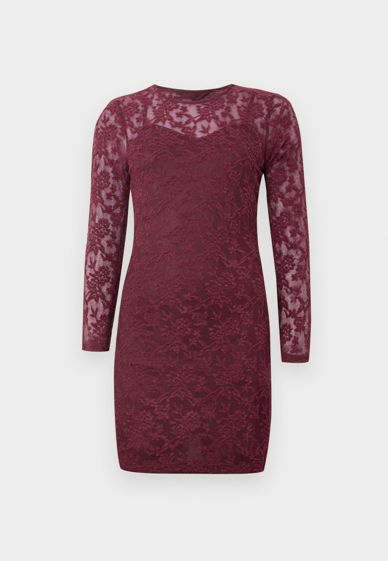 Only Jurk bordeauxrood Only Jurk bordeauxrood