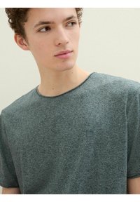 TOM TAILOR DENIM OPEN EDGE MELANGE - T-shirt basic - dark gable green
