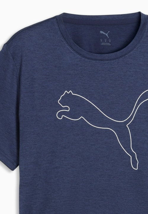 PUMA M TAD ESSENTIAL HEATHER CAT TEE (CF LARGE CAT) - Sports T-shirt - navy heather — photo 3